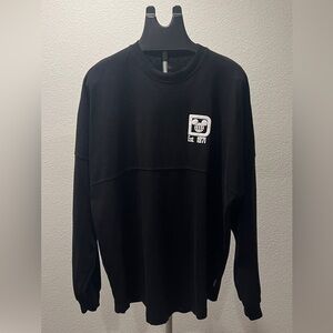 Disney Spirit Jersey Black Long Sleeve Men's Tee with Graphic Size XL